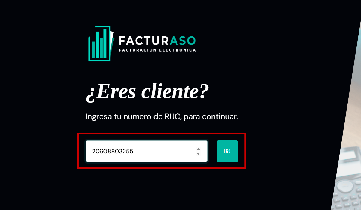 Botón Ingresar en facturaso.com